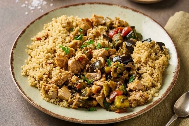 Wok de quinoa con pollo plato único de 450 gr La Mansiega comida casera Wok de quinoa con pollo plato unico de 450 gr La Mansiega comida casera